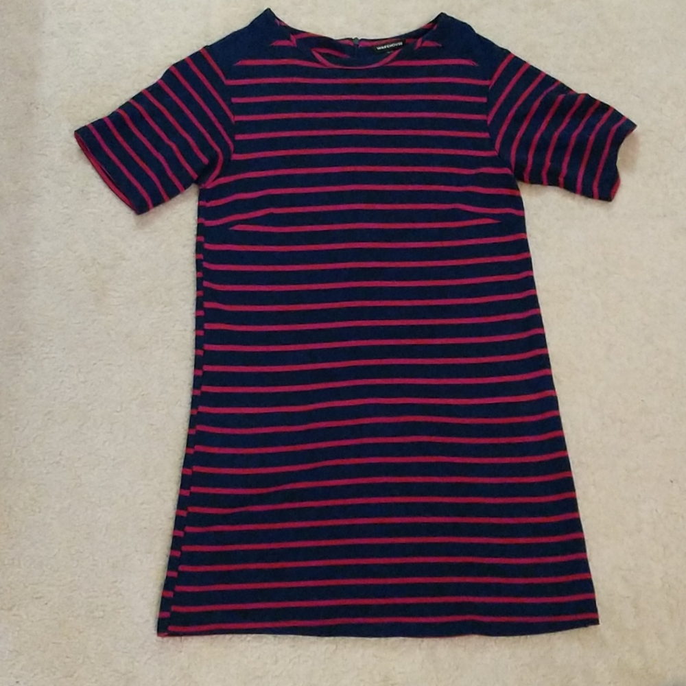 Warehouse blue and red mini dress